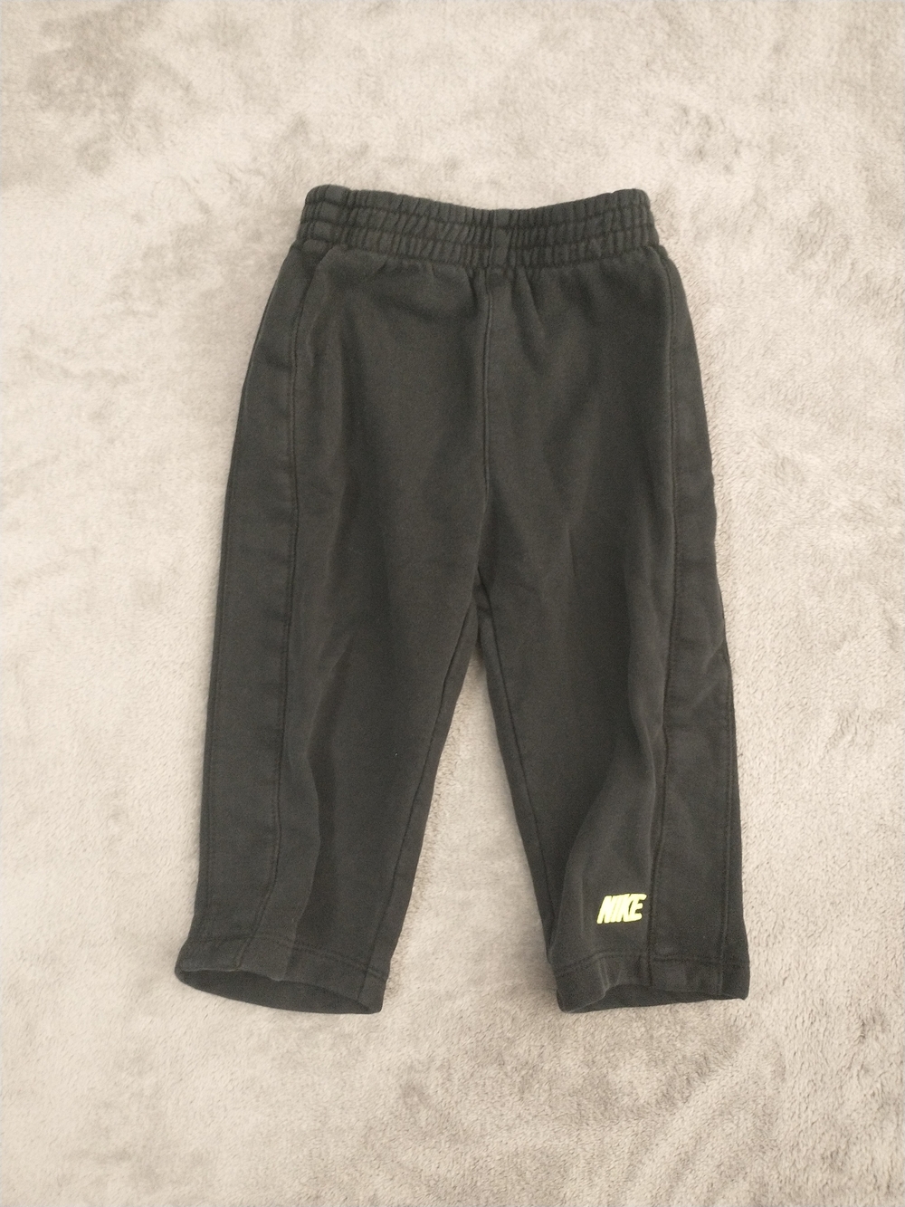 Kids / Boys - 24m (2T) - Nike Black Sweatpants w/ Neon Yellow Logo